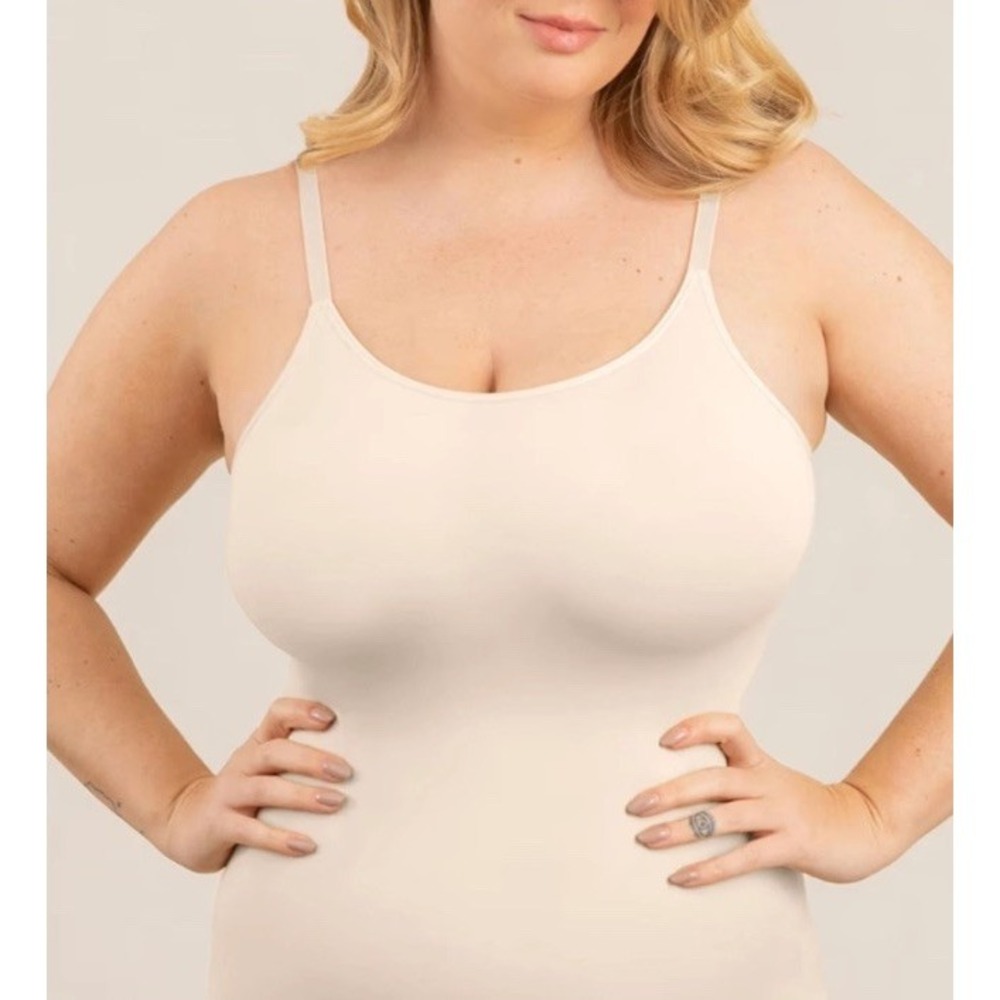 Shapermint Essentials All Day‎ Every Day Scoop Neck Cami Women's 3XL Nude Tank